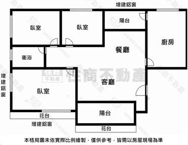 H18長庚商圈通風舒適三房平車房屋室內格局與周邊環境