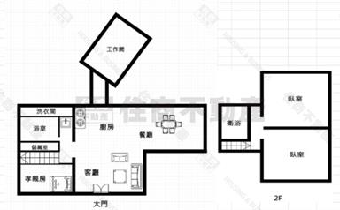 C6344新埔美式鄉村風農舍房屋室內格局與周邊環境