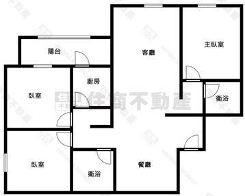 專任翡翠宮廷便利三房房屋室內格局與周邊環境