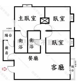 中科國安邊間樹梢戶~大三房房屋室內格局與周邊環境