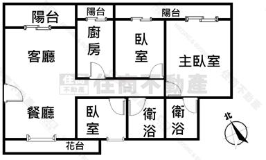 樹孝商圈 次頂樓三房車位房屋室內格局與周邊環境
