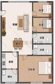 樹孝商圈大三房華廈房屋室內格局與周邊環境