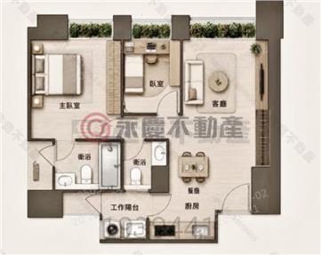 惠宇樂觀兩房兩衛平車房屋室內格局與周邊環境