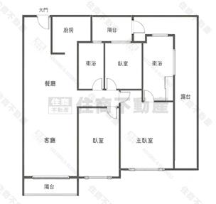 孩子王露臺視野大三房平車房屋室內格局與周邊環境