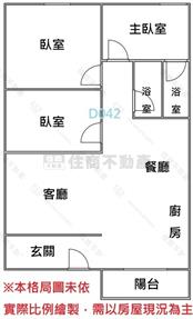 建興學區輕裝潢電梯三房房屋室內格局與周邊環境