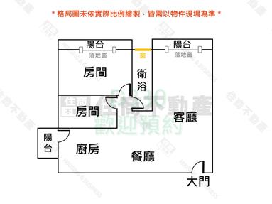 近兵仔市尚青市場中華路2房公寓房屋室內格局與周邊環境