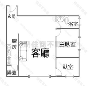 山水晶棧景觀精裝兩房平車房屋室內格局與周邊環境